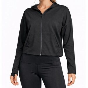 Lululemon Minimal Hoodie Full Zip Jacket Black Women's 2 Athleisure Casual Daily
